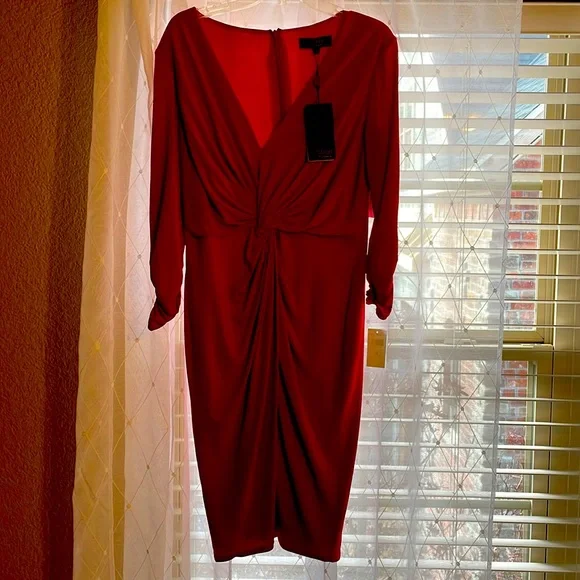tadashi red dress Tadashi Shoji CIM24647M - Knee-length Sheath Dress